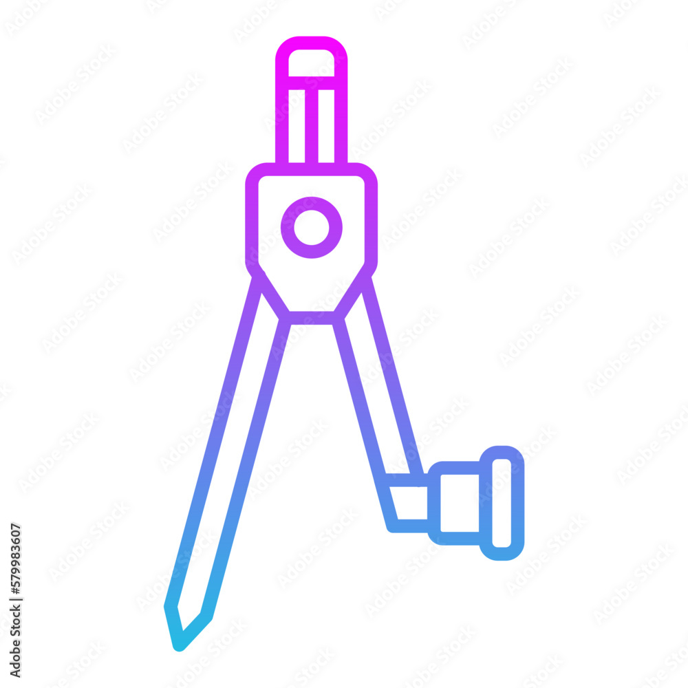 Compass Line Gradient Icon Compass Line Gradient Icon