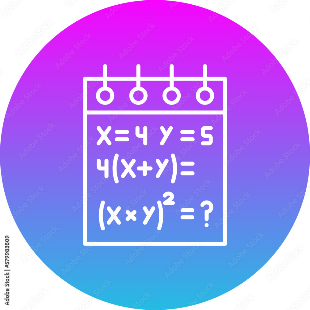 Notepad Gradient Circle Line Inverted Icon Notepad Gradient Circle Line Inverted Icon