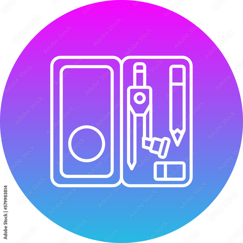 Geometry Box Gradient Circle Line Inverted Icon Geometry Box Gradient Circle Line Inverted Icon