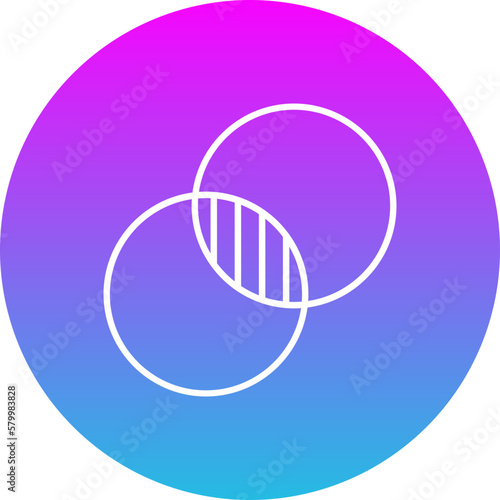 Intersect Gradient Circle Line Inverted Icon