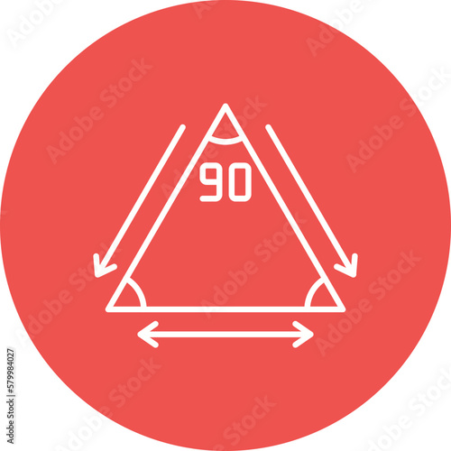Vertex Multicolor Circle Line Inverted Icon