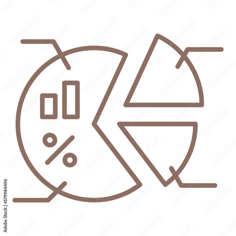 Pie Chart Multicolor Line Icon Pie Chart Multicolor Line Icon