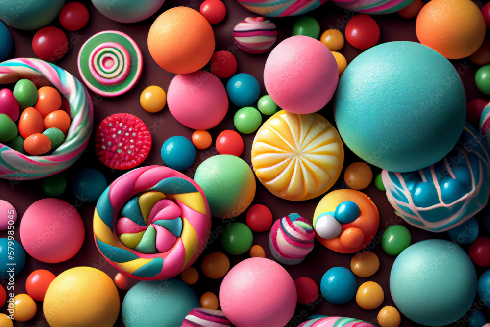 candies .close up. generative ai candies .close up. generative ai