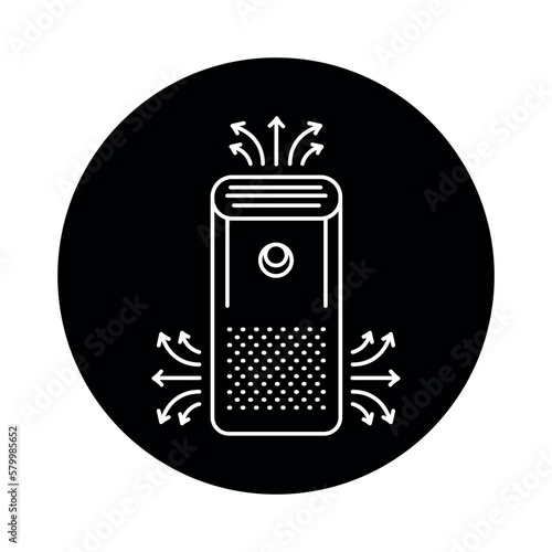Air ionizer color line icon. Kitchen device.