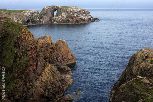 Coastal path between Peterhead, Boddam, Bullers of Buchan and Cruden bay - Aberdeenshire - Scotland - UK
