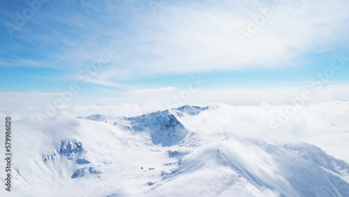 Wallpaper Mural Snow Peaks Ski Resort Sunny Mountain Top Clouds Borovets Torontodigital.ca