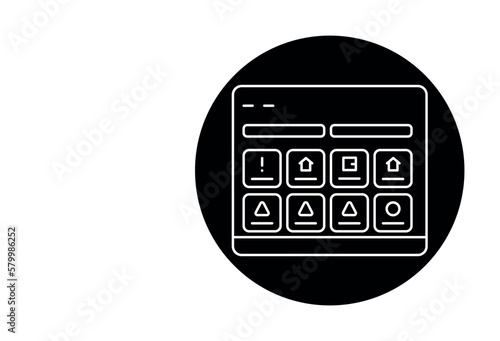 Smart home system color line icon. System intelligent control house.