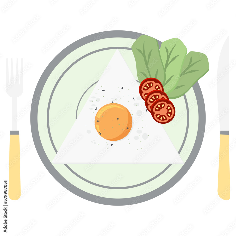 Fried Egg Yolk Fry Serving Food Lettuce Tomato on a Plate Fork Knife
Fried Egg Yolk Fry Serving Food Lettuce Tomato on a Plate Fork Knife