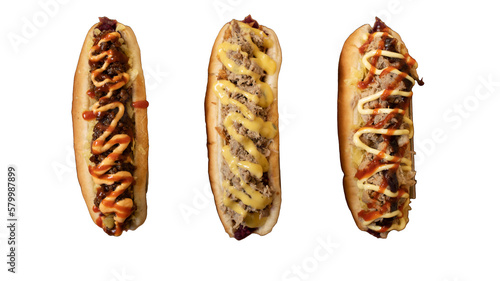set of hot dogs