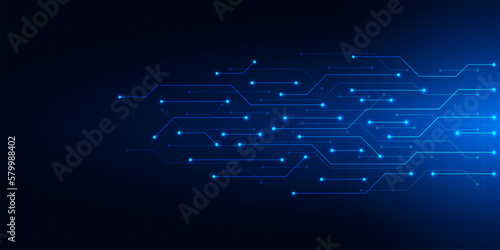 Circuit board texture with communication technology concept. Creative vector illustration