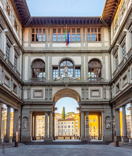 Print op canvas Famous Uffizi gallery in Florence, Italy