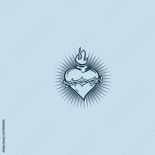 THESE HIGH QUALITY SACRED HEART JESUS VECTOR FOR USING VARIOUS TYPES OF DESIGN WORKS LIKE T-SHIRT, LOGO, TATTOO AND HOME WALL DESIGN