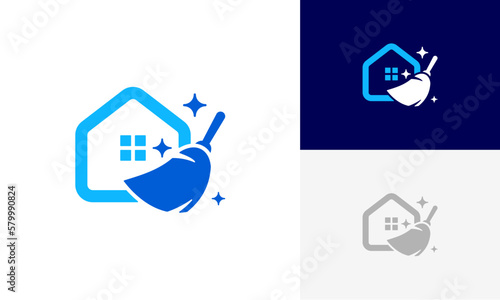 Home Cleaning. Cleaning Service logo icon design vector