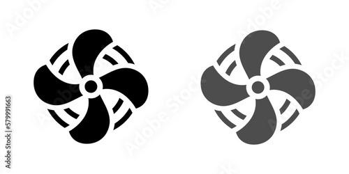 Heating unit vector icons set