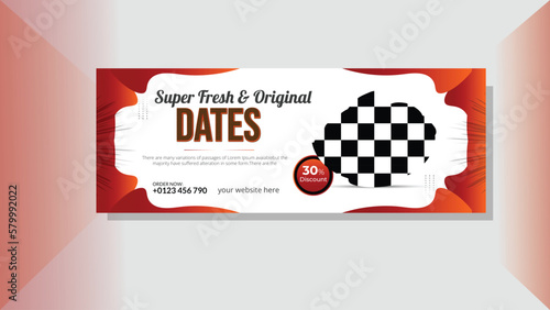 New, latest and Modern Facebook cover banner design template. If you want, can use it as a web, social media banner for your restaurant food design.