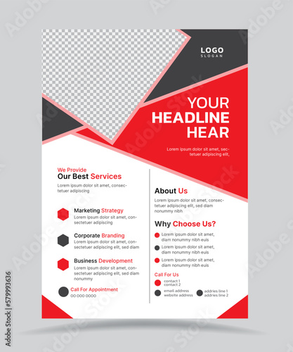 Corporate business flyer template design ,poster design ,A4 leaflet template design , 11.69*8.27 flyer template design