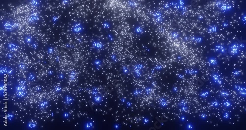 Motion Animation of binary code symbols 0 and 1. Code appears and then dissolve.
