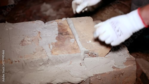 Reconstruction of the rustic furnace pipe.
