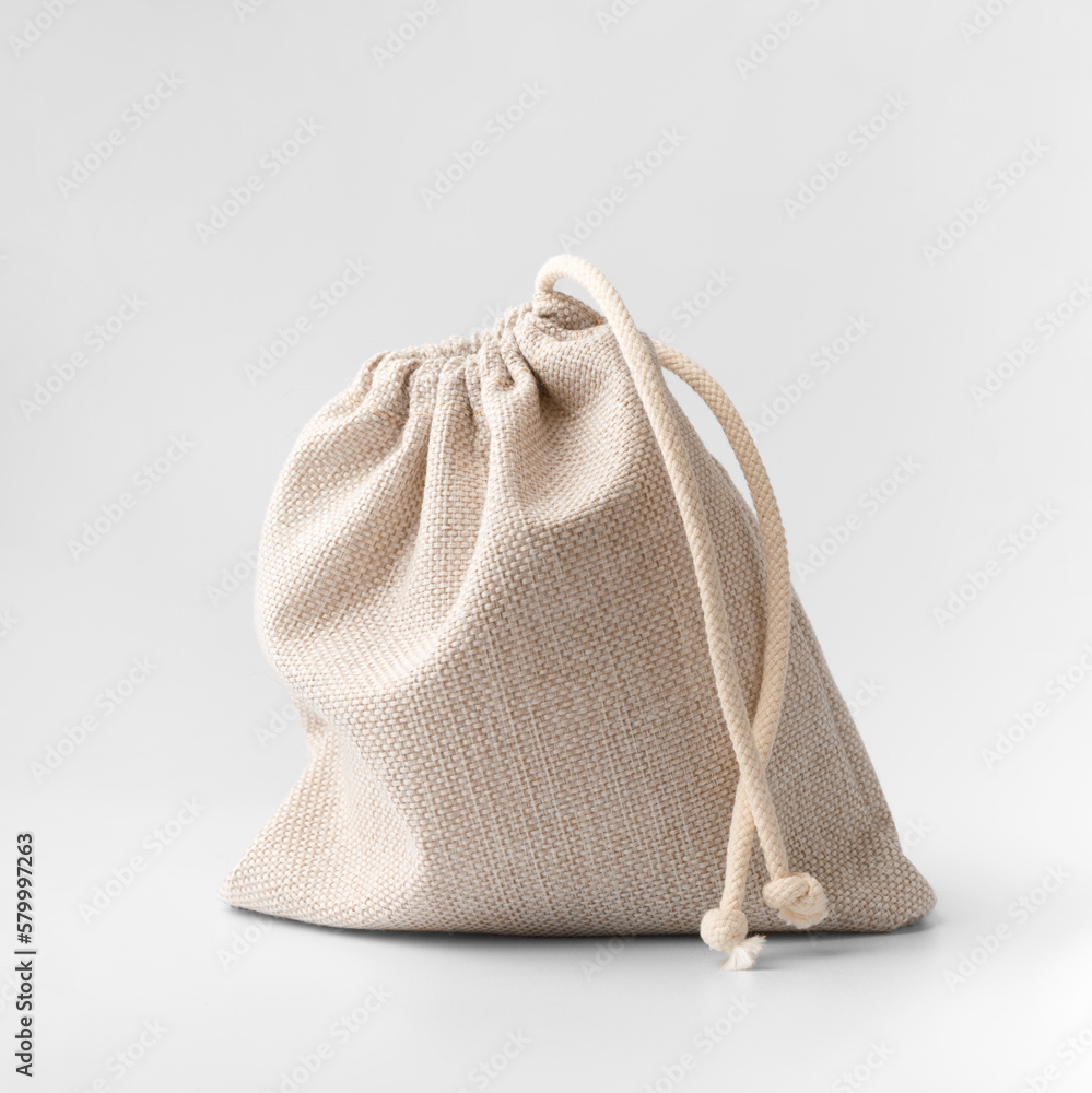 Cloth tied sack isolated on white background Cloth tied sack isolated on white background