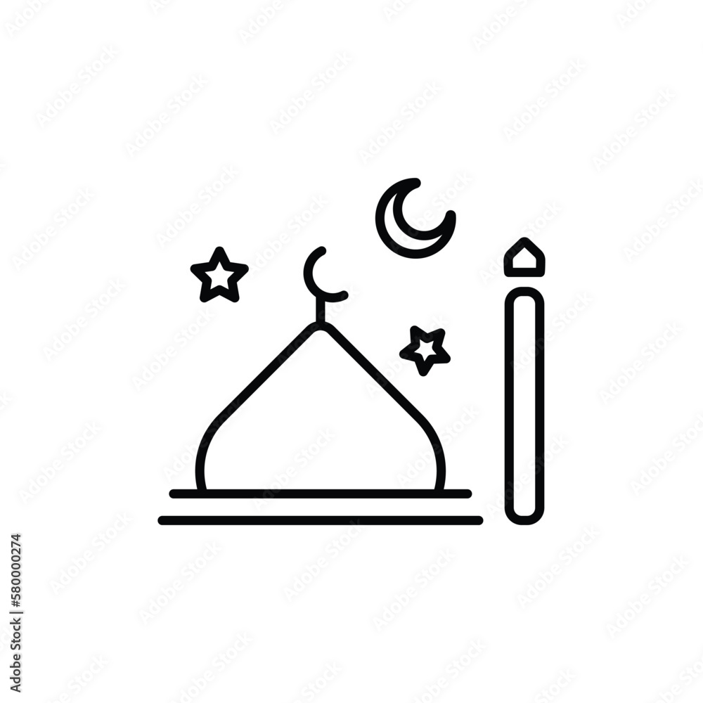 Fototapeta premium mosque icon. outline icon