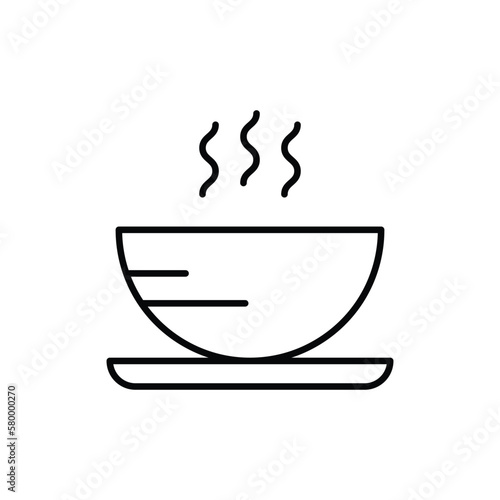 soup hot icon. outline icon