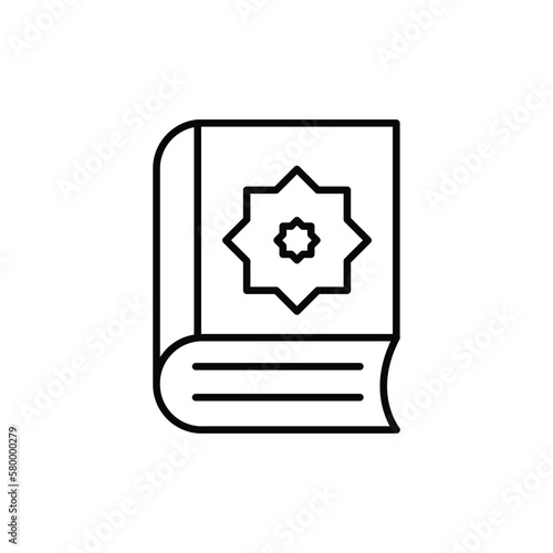 holy quran icon. outline icon