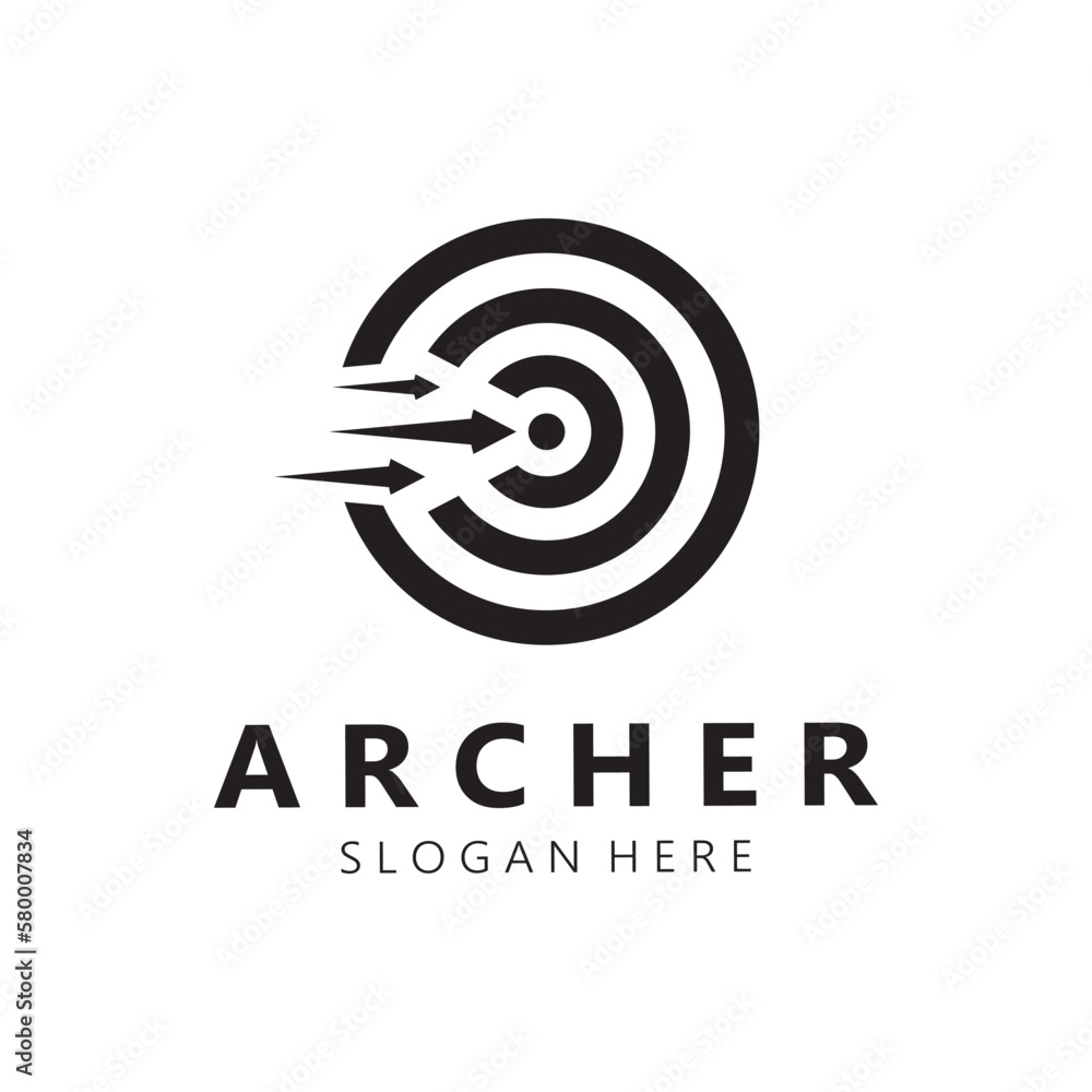 arrow logo template illustration,for arrow logo,goal,target,business,finance,motivation,vector