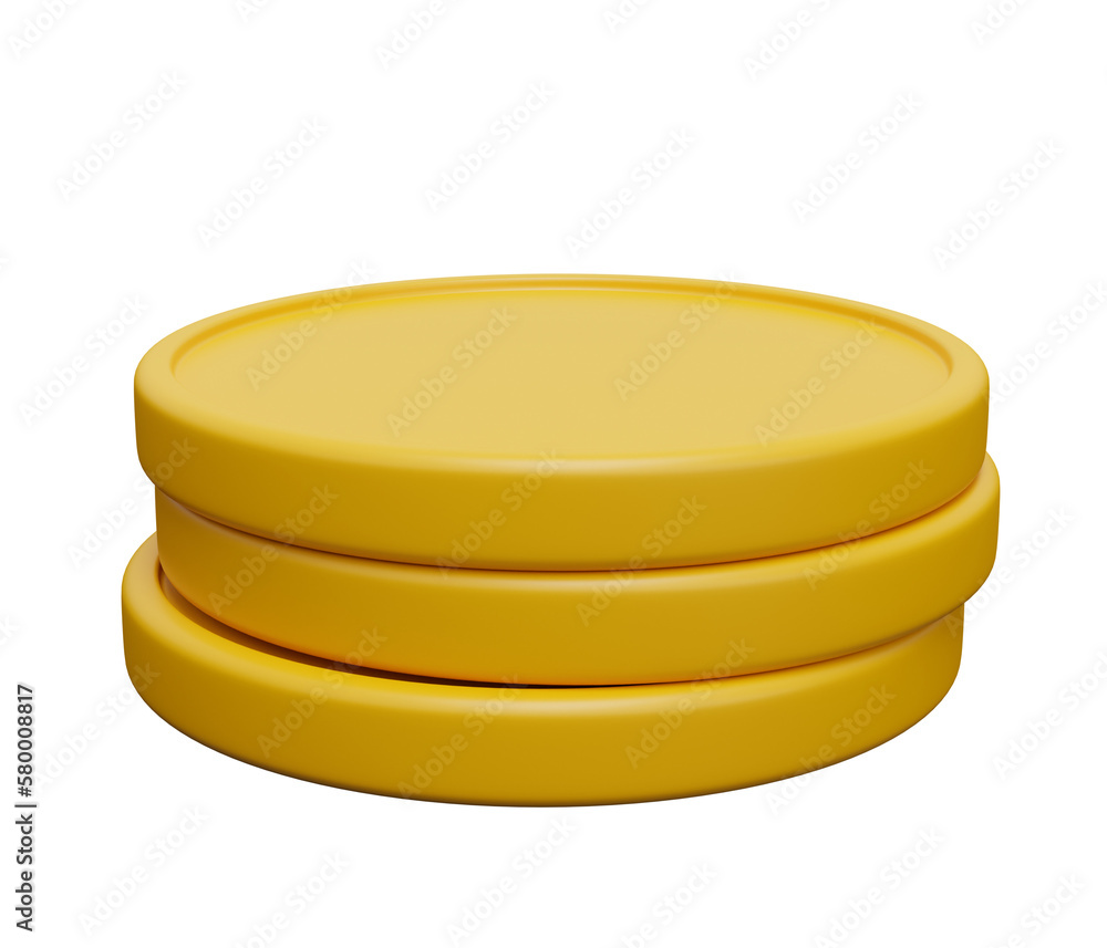 coin stack 3d illustration coin stack 3d illustration