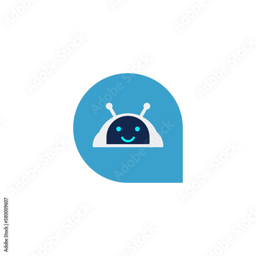 Chat bot AI icon. Robot virtual assistance for chat logo isolated on white background