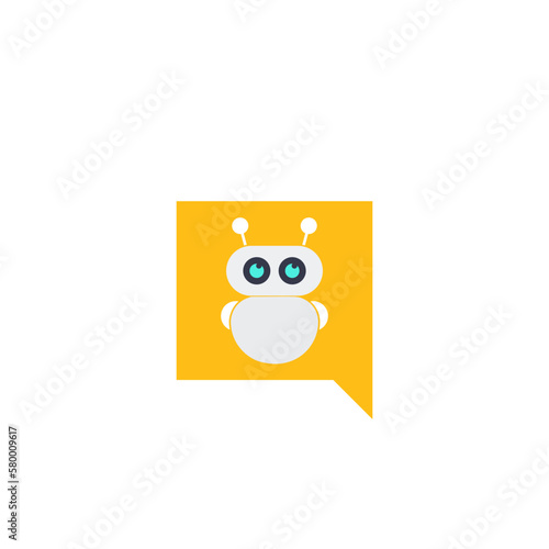 Chat bot AI icon. Robot virtual assistance for chat logo isolated on white background