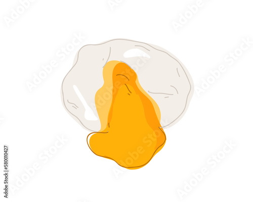 poached egg. Vector illustration