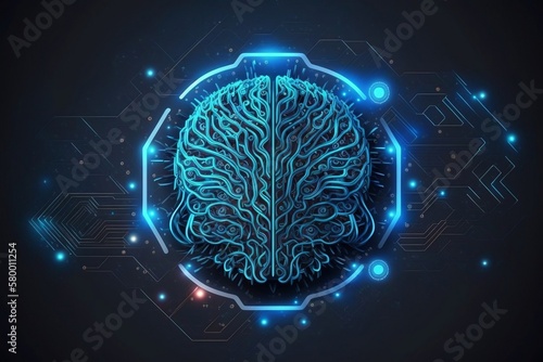 Digital Ai Brain Concept