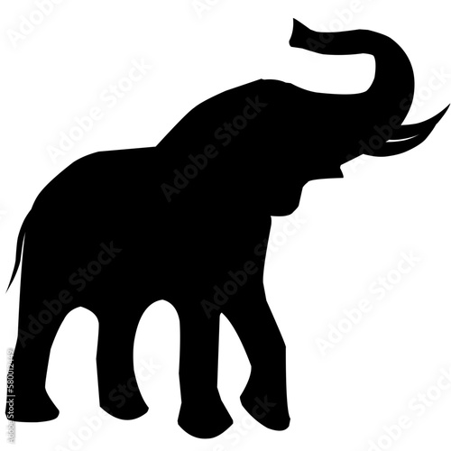 silhouette of elephant photo