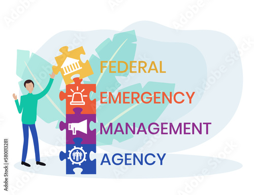 FEMA - Federal Emergency Management Agency acronym, concept background