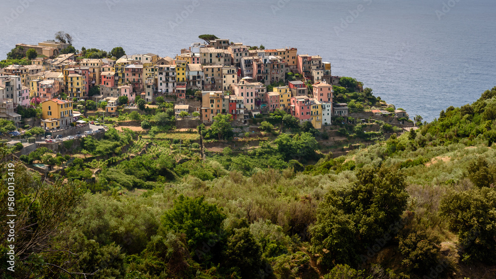 Corniglia traditional typical Italian village in National park Cinque Terre