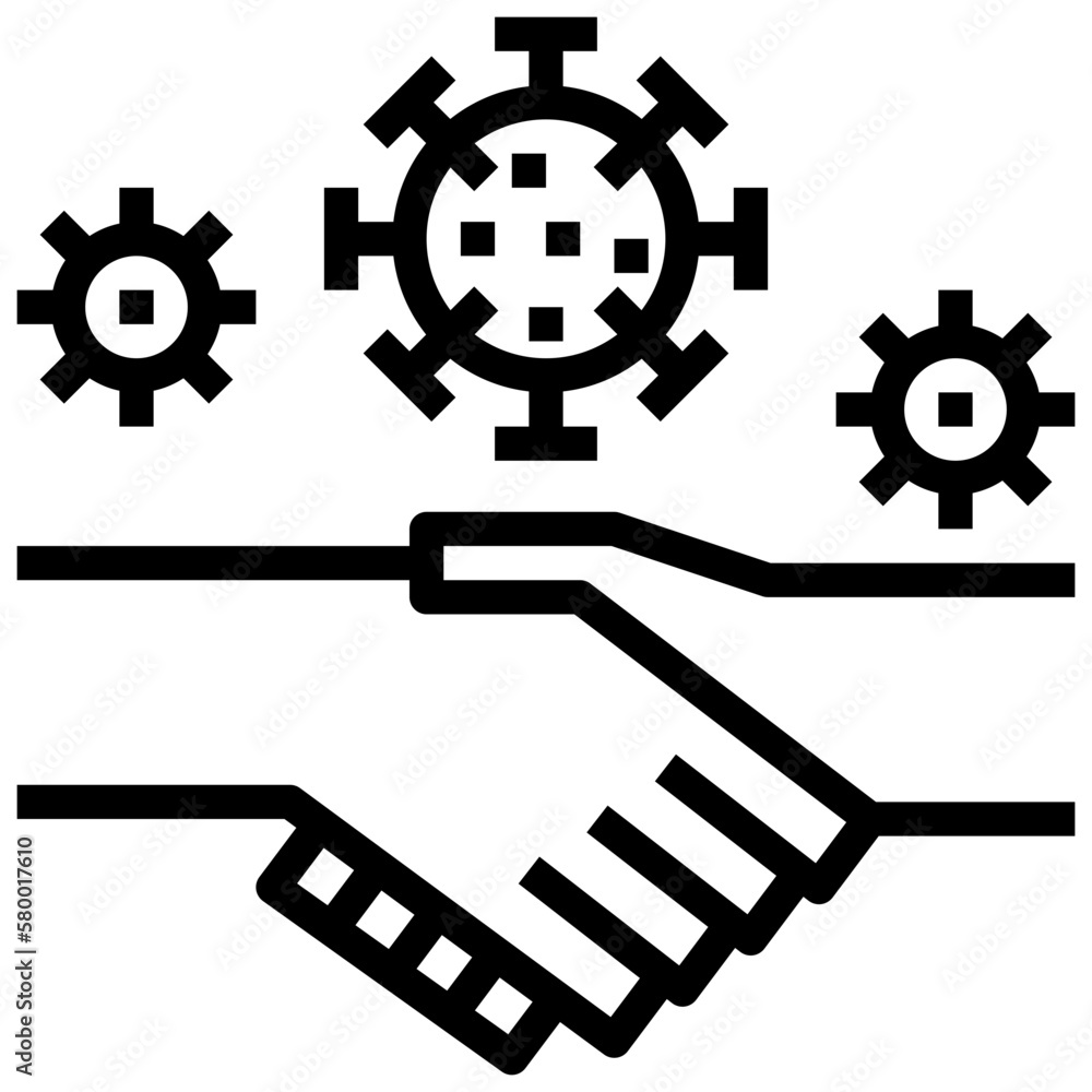 nohandshake line icon,linear,outline,graphic,illustration nohandshake line icon,linear,outline,graphic,illustration