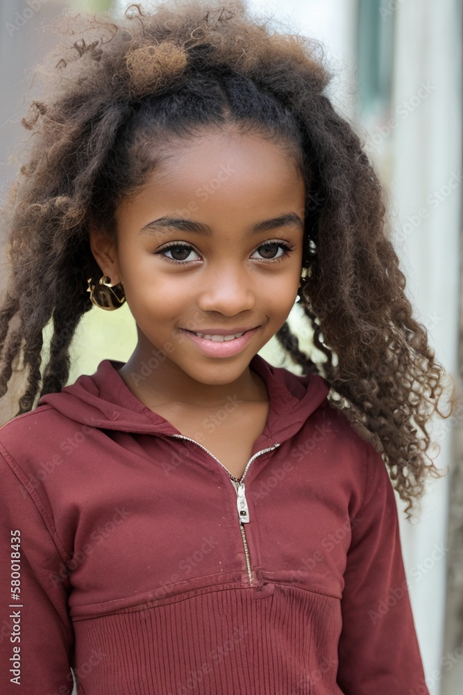 AI Captivating Portrait of a Beautiful African Girl with Stunning Features and Radiant Smile AI Captivating Portrait of a Beautiful African Girl with Stunning Features and Radiant Smile