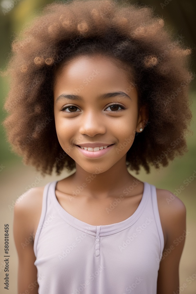 AI Captivating Portrait of a Beautiful African Girl with Stunning Features and Radiant Smile AI Captivating Portrait of a Beautiful African Girl with Stunning Features and Radiant Smile