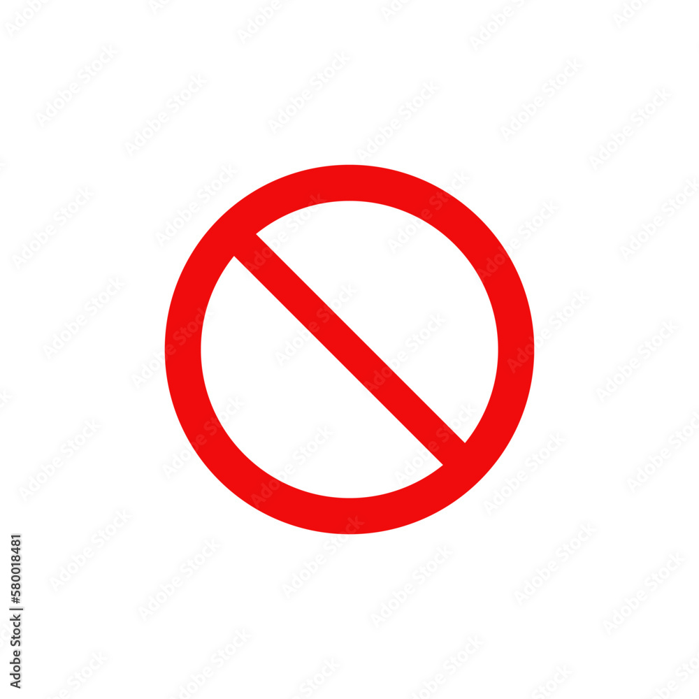 Prohibition icons. Vector illustration on a white background. Prohibition icons. Vector illustration on a white background.