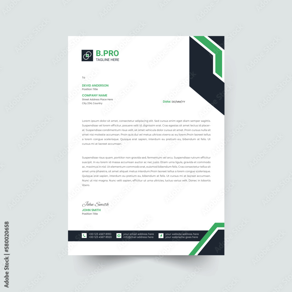 Letterhead design template