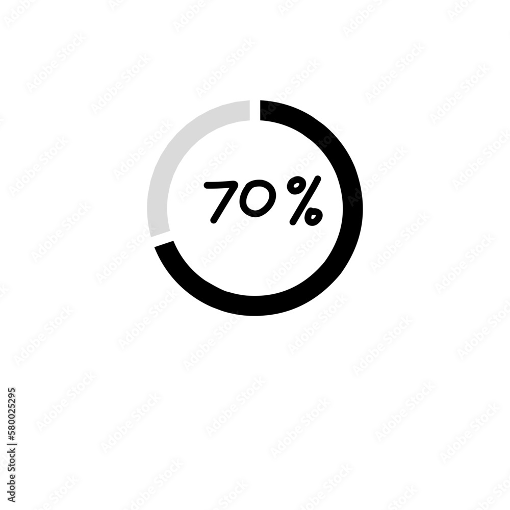 Circle percentage chart for infographics Stock Vector Adobe Stock