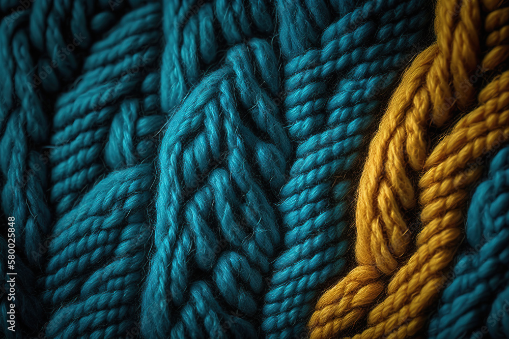 Cosy knitted background. Sweater texture generative backdrop