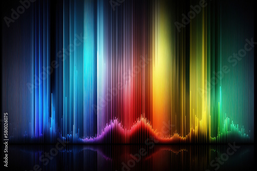 Fototapeta Naklejka Na Ścianę i Meble -  Colorful abstract rainbow background. Ai generative illustration