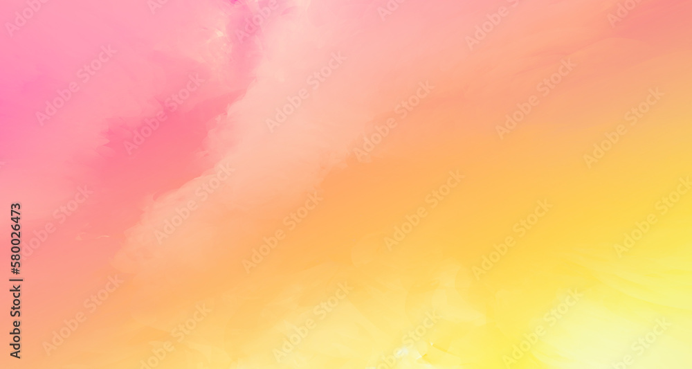 abstract warm vibrant gradient soft blur background. Pink and yellow ink wash background. Abstract watercolor texture as background