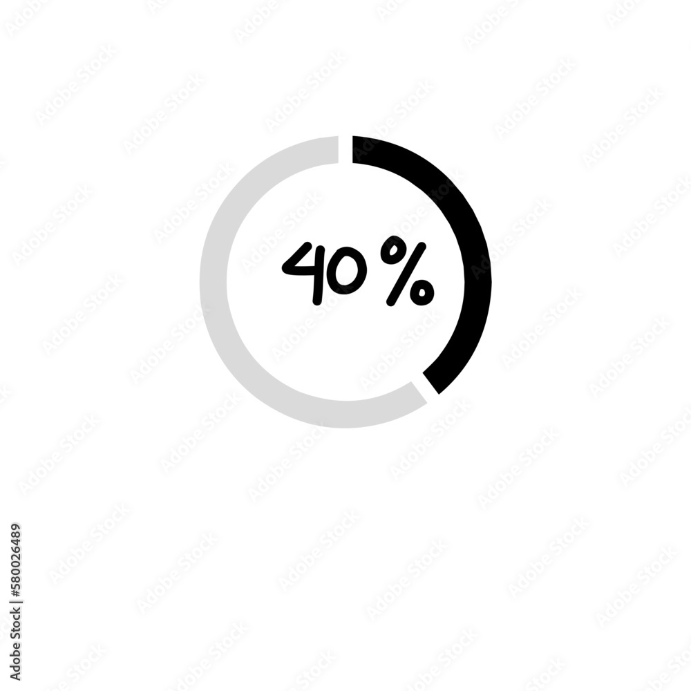 Circle percentage chart for infographics Stock Vector Adobe Stock