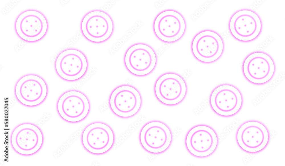 Glowing pink button pattern design Glowing pink button pattern design