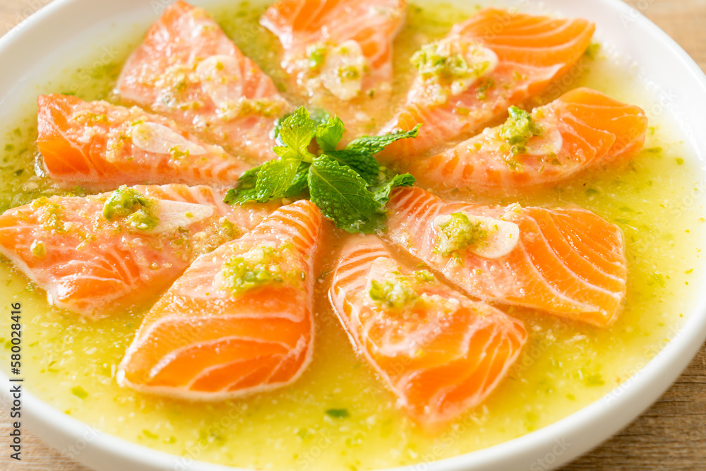Spicy Salmon in Seafood Salad Sauce Spicy Salmon in Seafood Salad Sauce