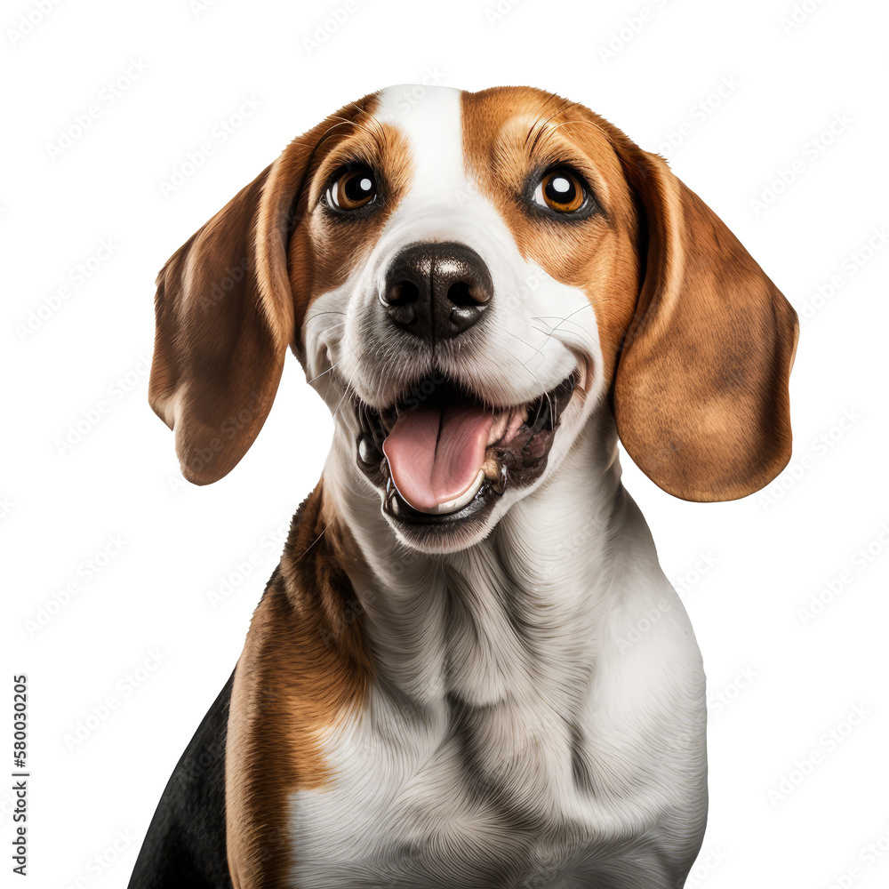 A dog with a big smile. Generative AI