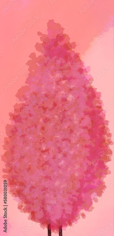 abstract pink tree watercolor background