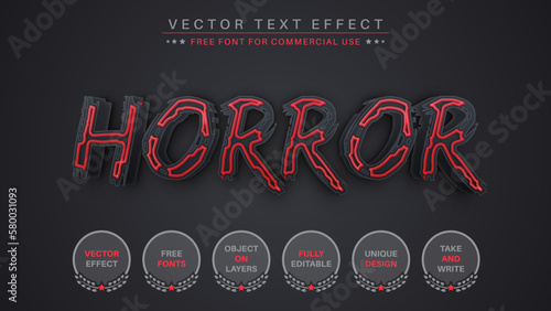 Bloody Horror - Editable Text Effect, Font Style